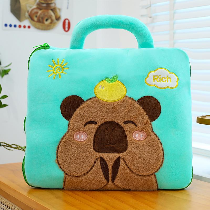 

Capybara cartoon quilt throw pillow blanket two-in-one car office nap sofa chair pillow throw pillow 35 * 40cm [0.5kg]