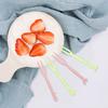 Fangcaodi Cartoon Fruit Forks, 100 Pieces, Thickened Fruit Picks for Cake, Mid-Autumn Festival Mooncake Dessert Forks, Sweet Dish Picks, 9.5cm