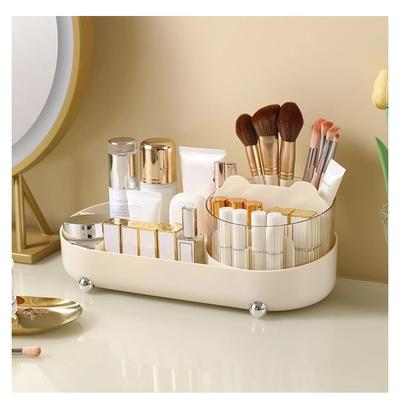 Kosmetische Desktop-Aufbewahrungsbox Make-up-Organizer 360 Grad drehbar Parfüm-Organizer Große Kapazität Make-up-Pinselhalter