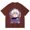 230 Gsm 100% Cotton Jujutsu Kaisen V27 Gojo Print Unisex Heavy Cotton T Shirt