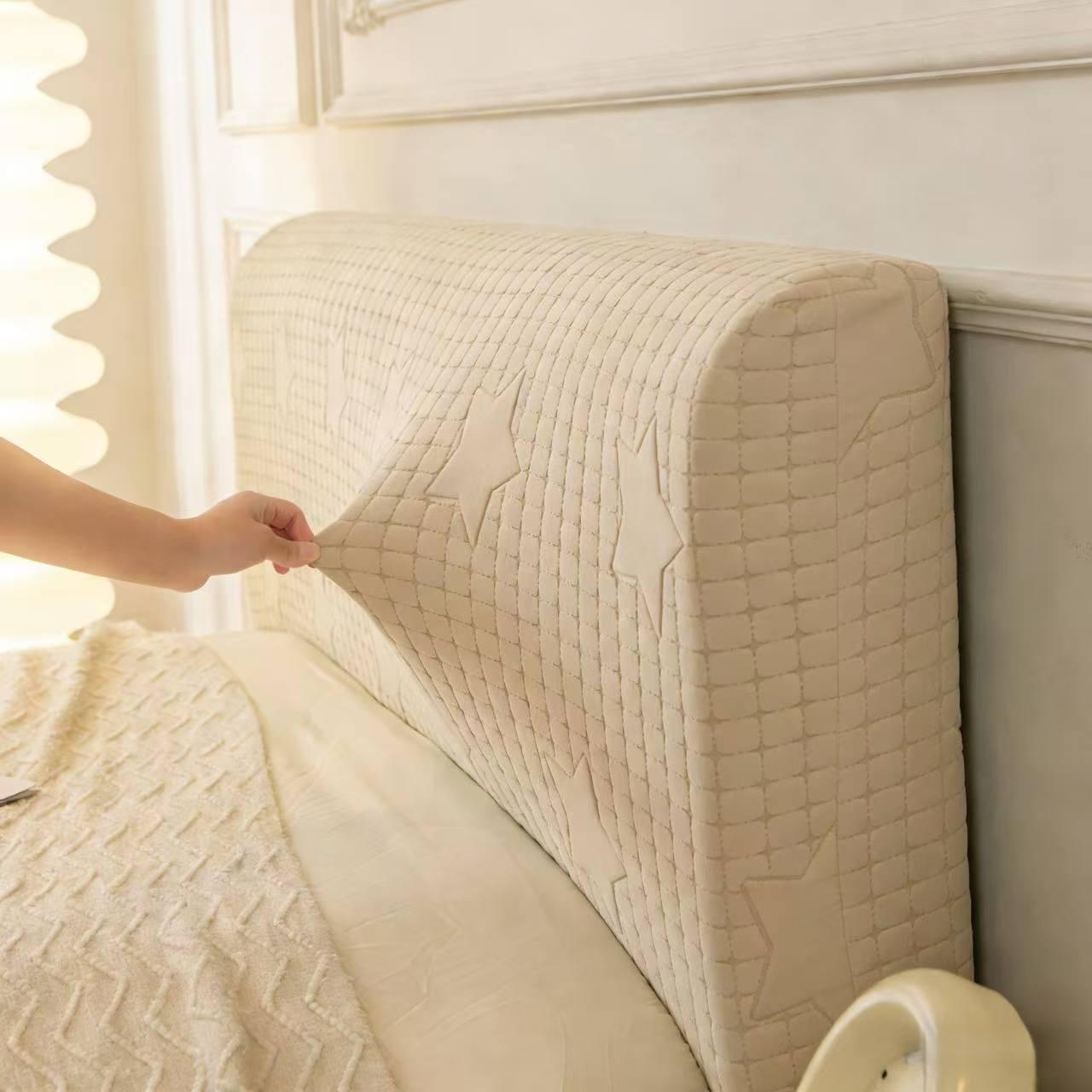 

Basic Classic Stretch Fleece Bed Headboard Cover, for All Seasons Furniture Protector 120cm*50cm