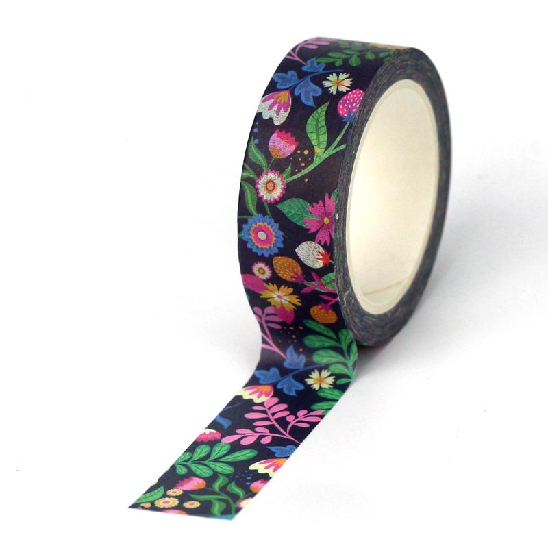 NEW 1PC. 10M Decorative Plant Flowers Leaves Washi Tape Set Scrapbooking Journaling Adhesive Masking Tape Cute Papeleria