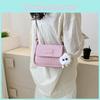 Trendy Minimalist Small Square Bag For Women Street Style Pu Leather Handbag