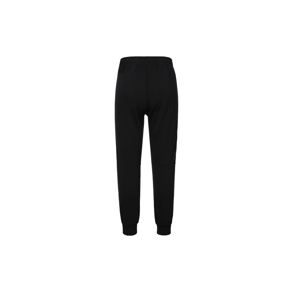 Anta Solid Color Elastic Waistband With Logo Print Joggers Men Bottoms Black 152237339-1