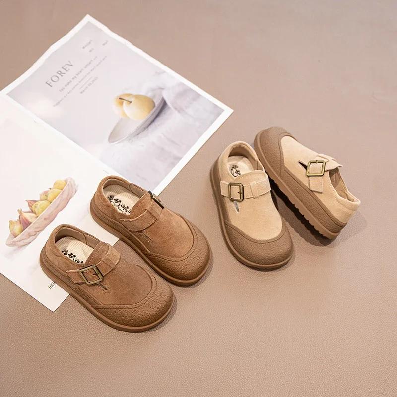 Children's Casual Shoes for Boys Girls Classic Anti-kick 2025 New Fashion Spring Autumn Breathable with Buckle Anti-skid Soft