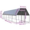 Vidaxl Klatka Zewnętrzna Dla Kurcząt, 2X12X2 M, Stal Galwanizowana