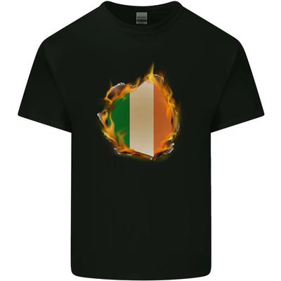 The Irish Tricolour Flag Fire Ireland Kids T-Shirt Childrens