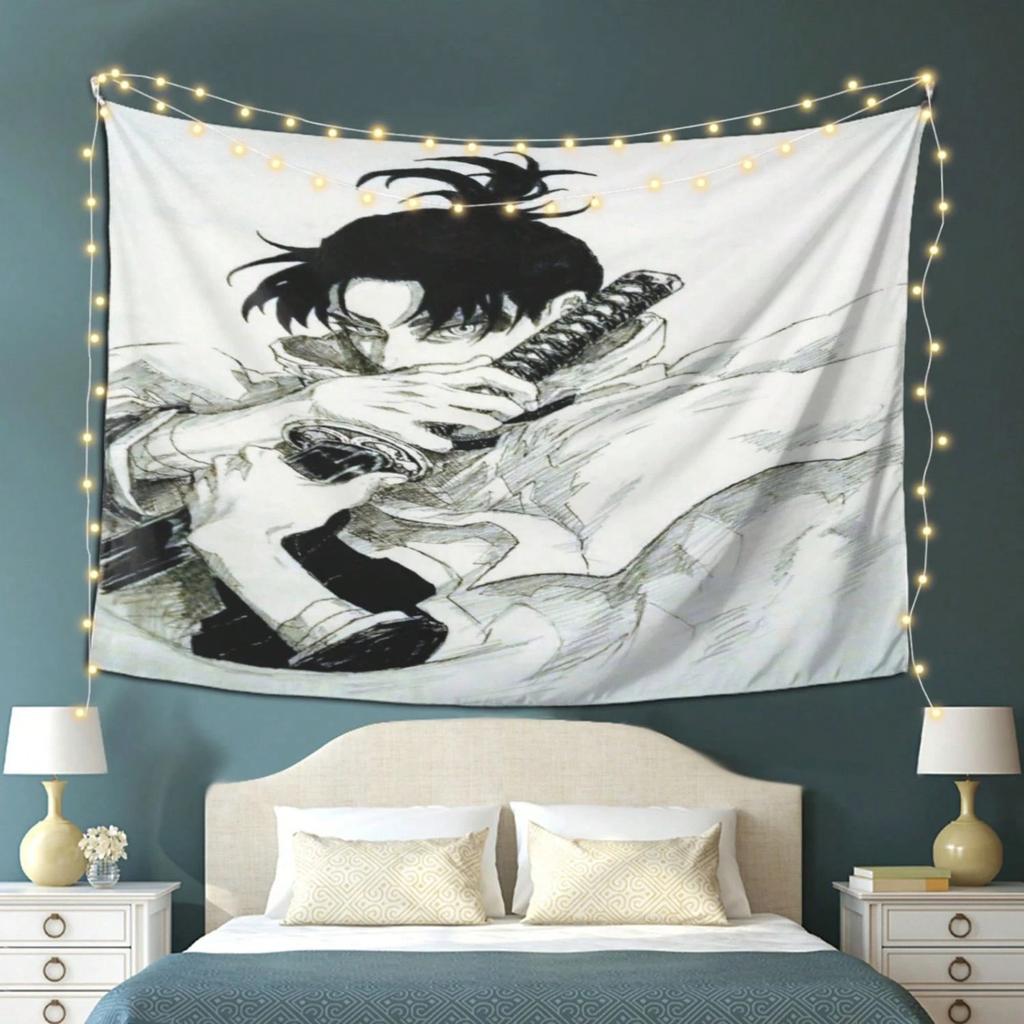 Yoji Uruha Retro Wall Hanging Durable Black Wall Decor High Quality Print Ideal for Home Bedroom Dorm Decoration