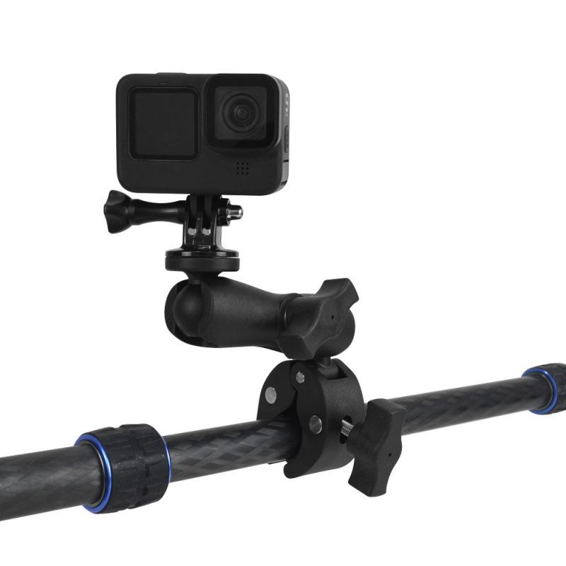 GoPro Action Camera Mount: Strong Clamp with 6/9cm Extension Arm for Bicycles and Motorcycles