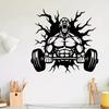 Iron Bodybuilder Wall Art Sculpture Weatherproof Outdoor Indoor Gym Decor Gift
