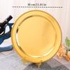 Europäischer Stil Obstschale, Goldene Legierung Kreisform Wellenpunkt Glanz Süßigkeitenschale, 30 cm Abendessen Snack Teller, Party Heimdekoration
