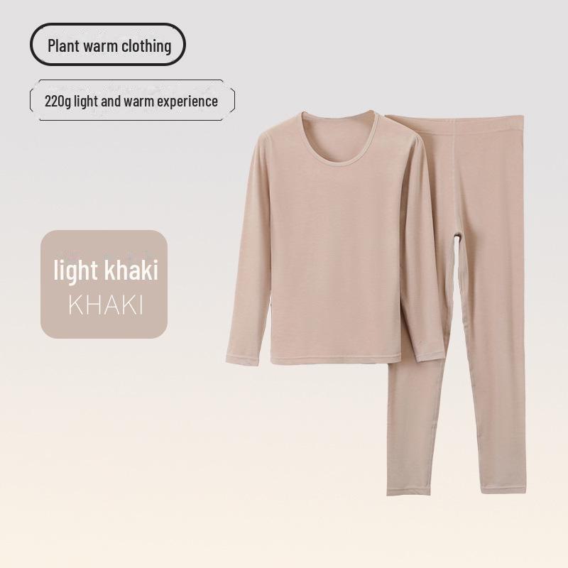 Men's and Women's Lyocelle Velvet Thermal Underwear Set - Warm Autumn and Winter Suit