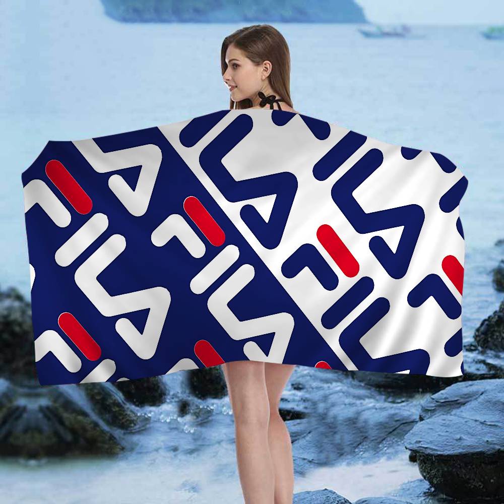 Fashion trend Brand F-FILA-A Logo Microfiber Beach Towel Absorbent Quick dry Soft Yoga Swimming Resort Mountain Climbing Towel