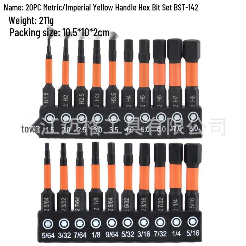 26-teiliges 1/4" Sechskant Schaft Torx Bit Set, 25mm & 50mm, Massiv & Hohl, S2 Legierter Stahl