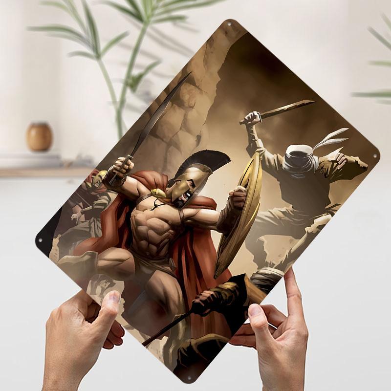 

Spartan Spartacus Tin Plaque Poster Customized Wall Art Retro Vintage Metal Signs for Man Cave Bathroom Decor Wand Deko Room Men 7.9x11.8In(20x30cm)