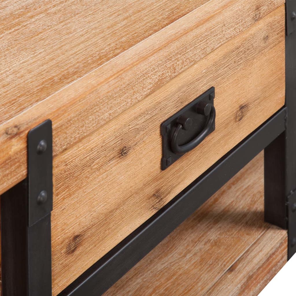 Vidaxl Acacia Wood TV Cabinet, 140X40X45 Cm