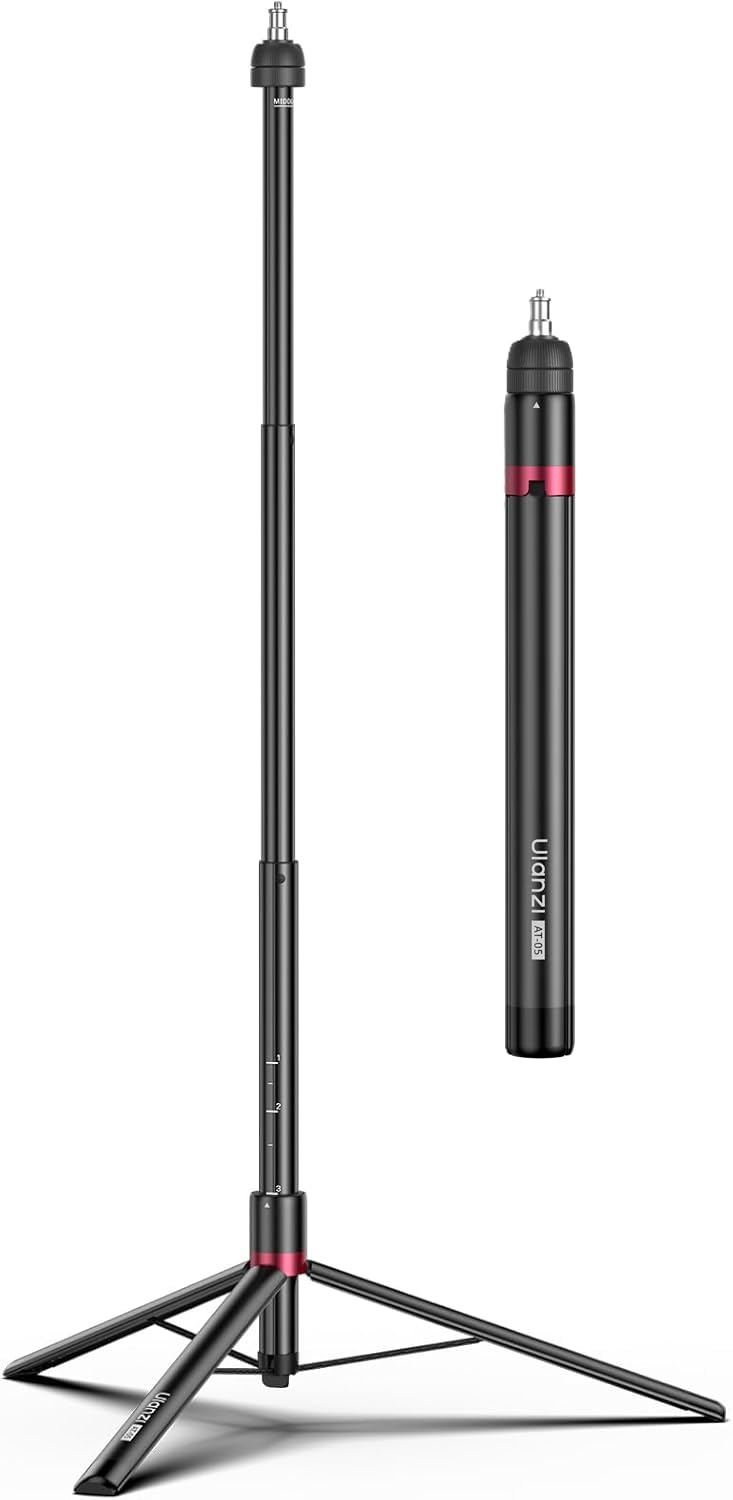 

Ulanzi T083 AT-05 Folding Light Stand/Durable Aluminum Construction for Photography, 2m Long, 6-Level Extendable, for Photography Lights