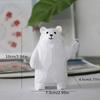 Handcrafted Wooden Bear Figurine with Heart Balloon Charming Desktop Decor, Artisanal Wood Carving,Cute Animal Design,Ideal Gift for Special Occasions