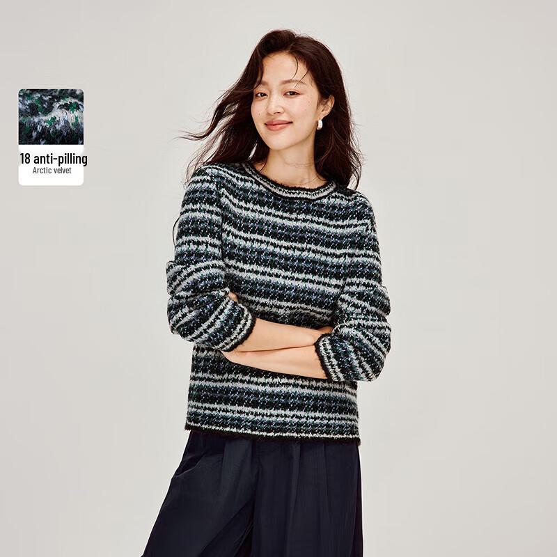 

Женский свитер INMAN в стиле ретро с цветными блоками и полосками, с длинным рукавом M