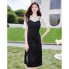 Sishuinianhua Women's Elegant Short-Sleeve A-Line Midi Dress