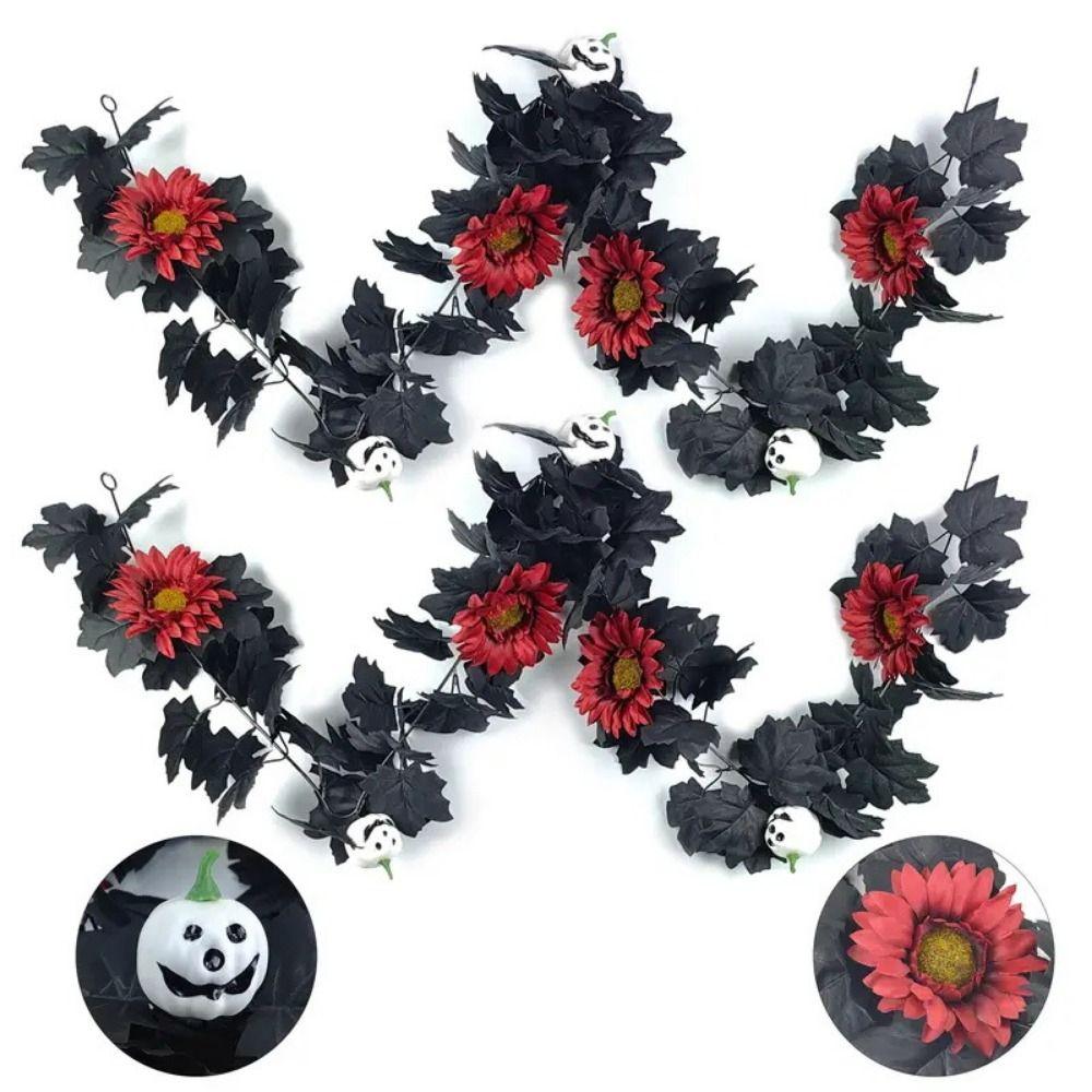 Silk Halloween Leaf Vines Realistic Artificial Hanging Vine Garland Home Decor