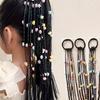 Mrefict Mädchen Regenbogen Zopf-Pferdeschwanz - 3er Pack Mehrfarbige Gummibänder Haarverlängerungen für Kinder, Crazy Hair Day Zubehör