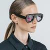 New  Vintage Irregular Sunglasses Women For Men Luxury Brand Designer Punk Shades Popular Big Frame Flat Top Cool Sun Glasses