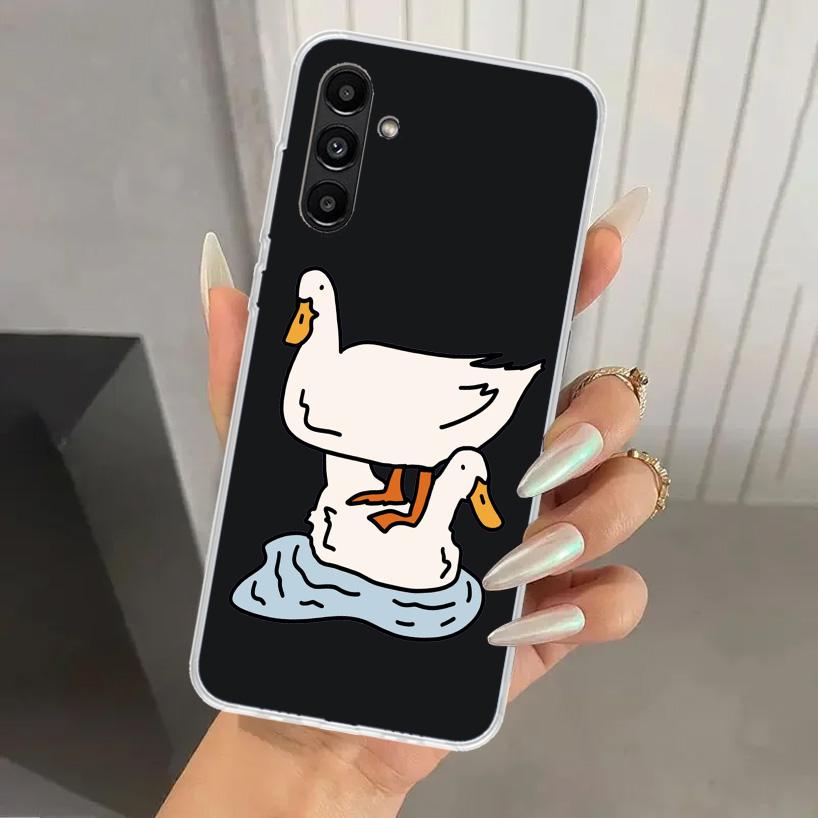 Cartoon Duck Goose Game Phone Case for Samsung Galaxy A17 A16 A37 A26 A36 A57 A56 A15 A25 A35 A55 A14 A24 A34 A54 A13 A23 A33 A5