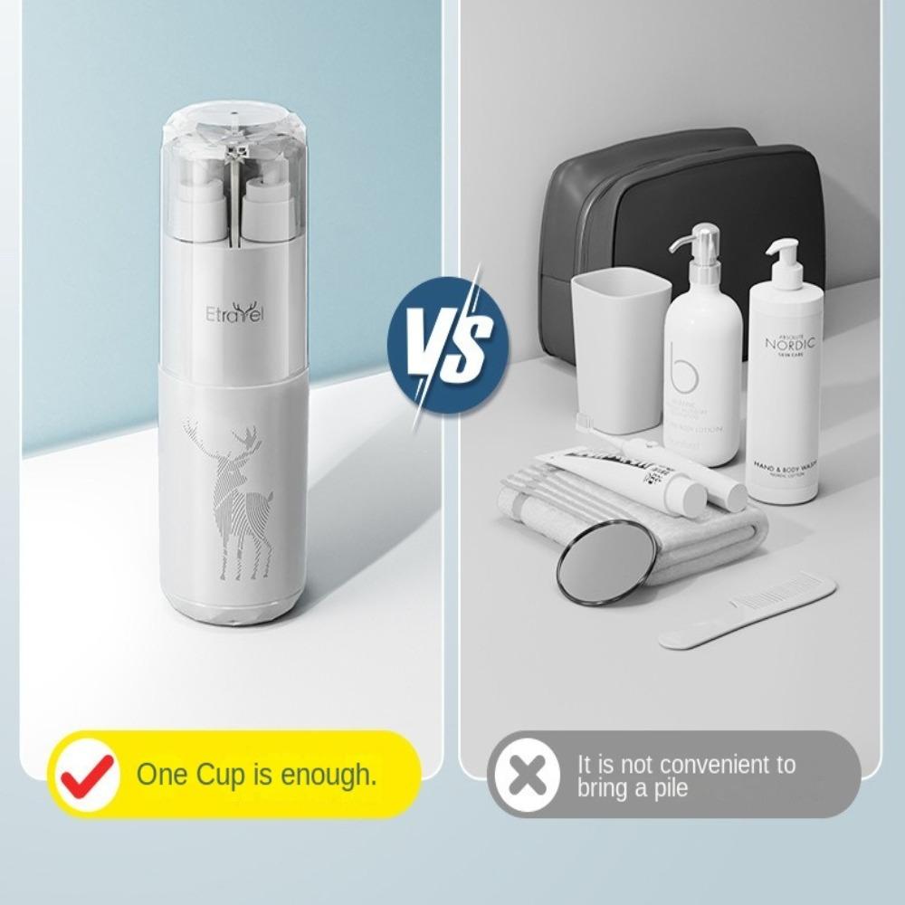 Portable Toothpaste Cup Plastic Travel Cup Creative Wash Set Camping