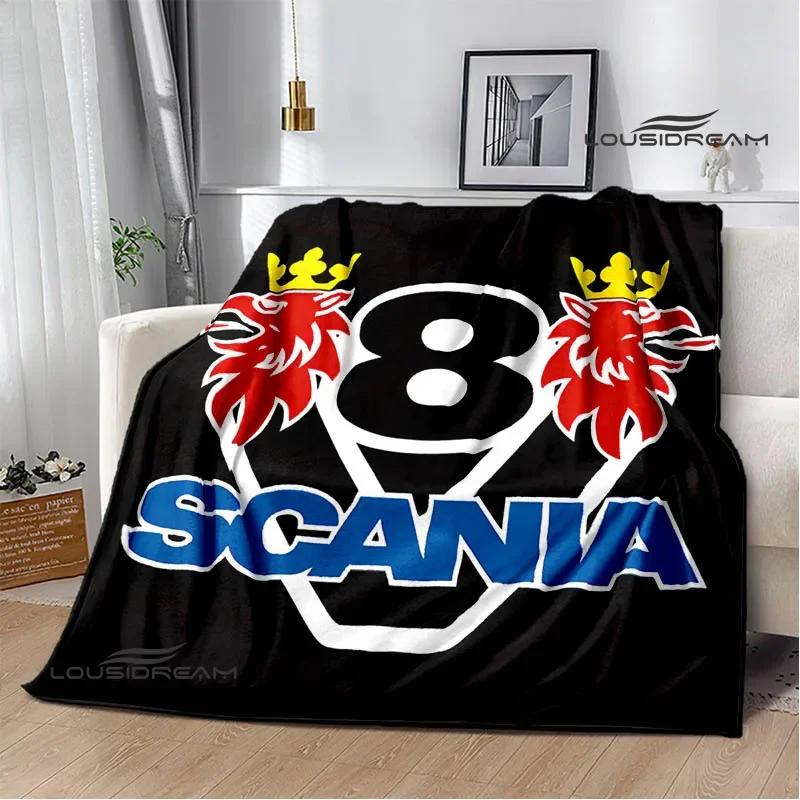 3D S-Scania Truck Printed Blanket Picnic Blanket Warm Flannel Blankets Home Bed Linings Blankets for Beds Birthday Gift