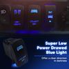 Wsays LED Light Bar Rocker Switch 5 Pin 20A 12V Blue Backlit Compatible with Polaris Ranger RZR XP Turbo Fit Can Am Commander Maverick X3 UTV
