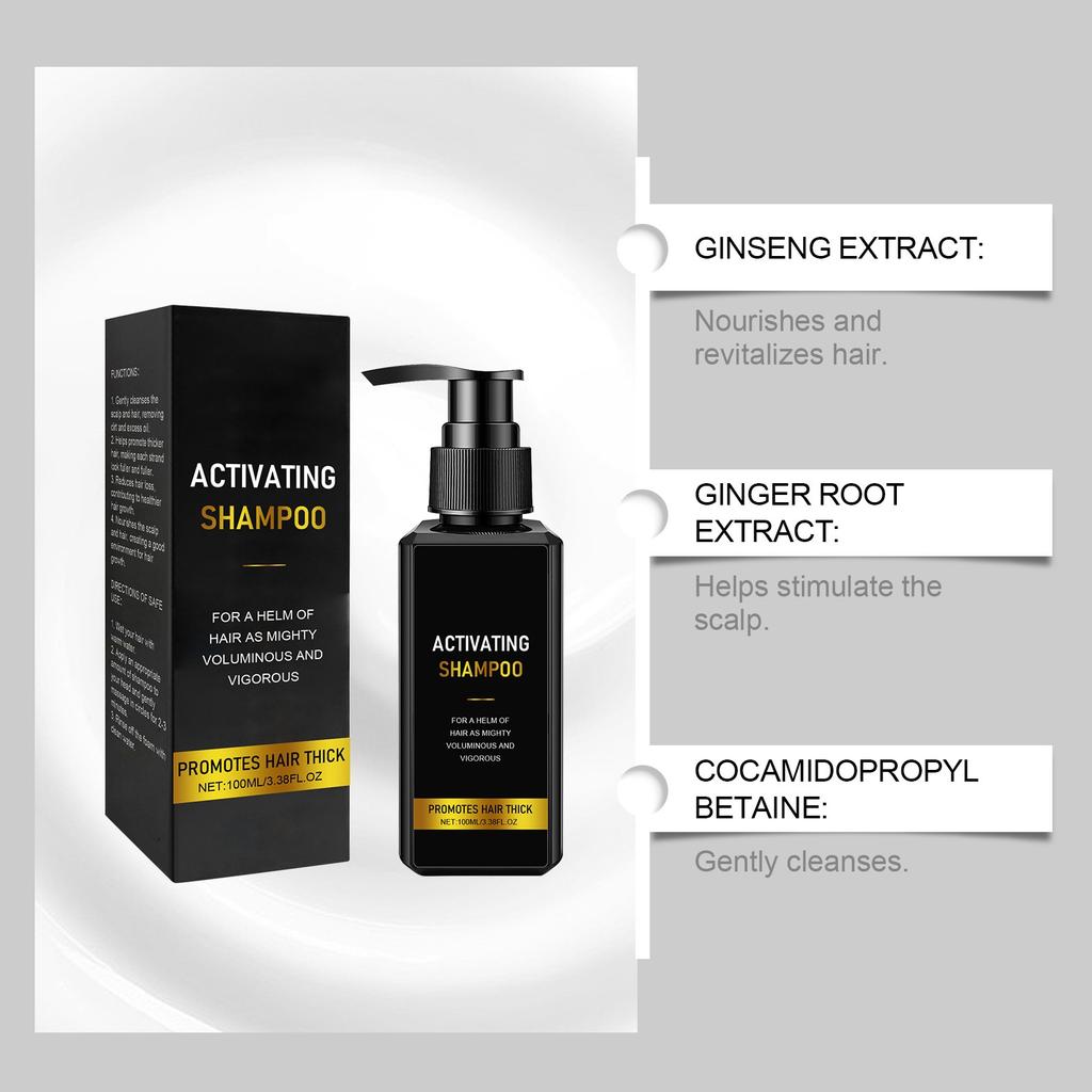 Men's Anti-hair Loss Shampoo: Gentle Cleansing Promotes Thickening, Reduces Hair Loss And Nourishes The Scalp. Men's Shampoo,100ML