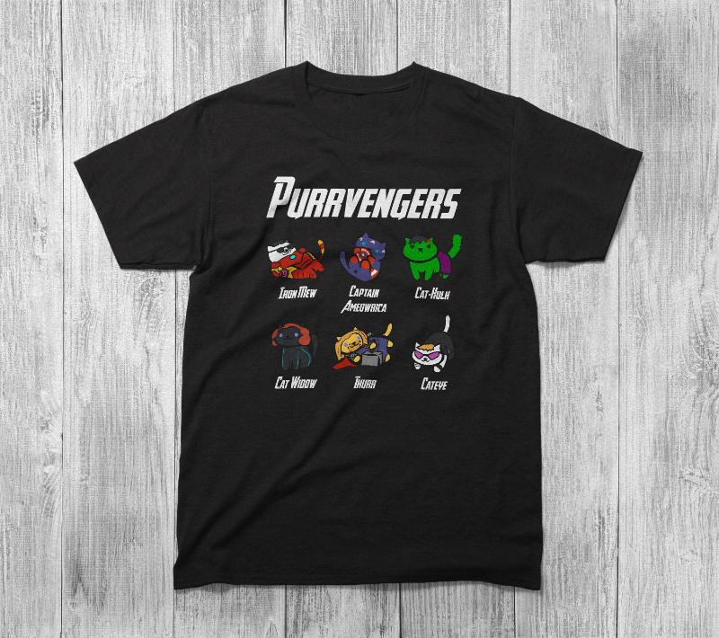 

Purrvengers T-Shirt, A Purrfect Gift for Avengers Fans, Superhero, Cat and Animal Lovers 3XL