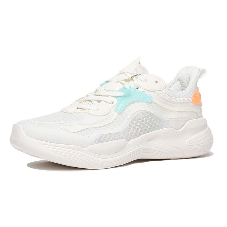 Anta Training Shoes With Shock Absorption And Slip Resistance Women Sneakers White Orange 122127720-3