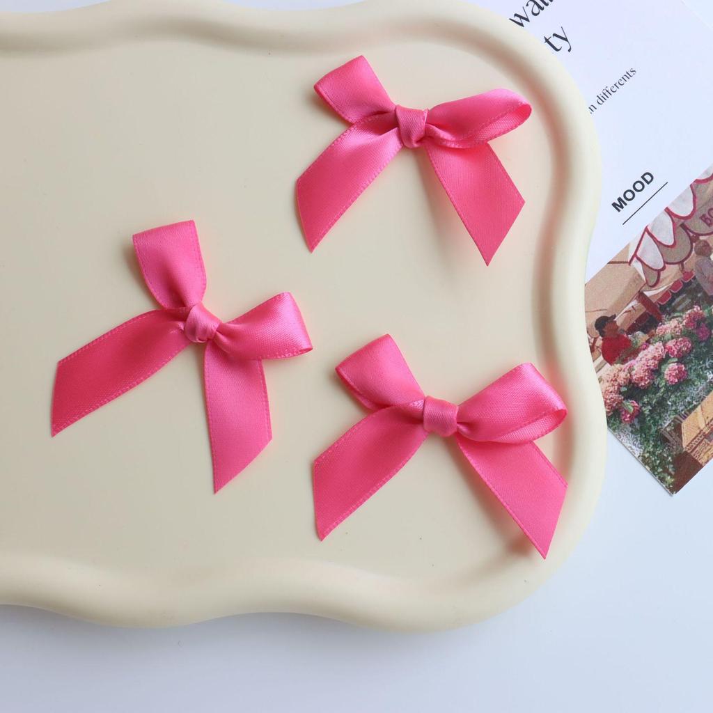 In Stock 1.5CM Wide Hand-Tied Ribbon Bow for Gift Box Decoration