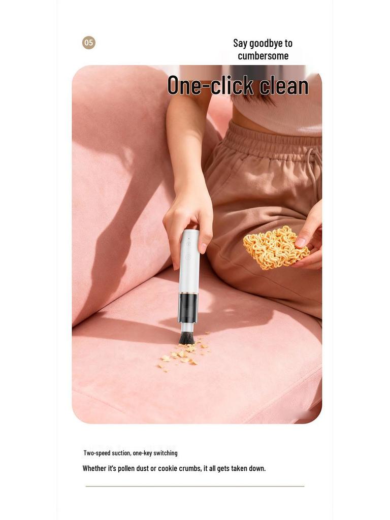 High Suction Portable Wireless Handheld Vacuum Cleaner for Desktop and Car