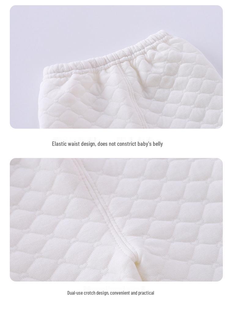 Newborn Quilted Cotton Winter Set: Boneless Two-Piece Outfit for Autumn and Winter