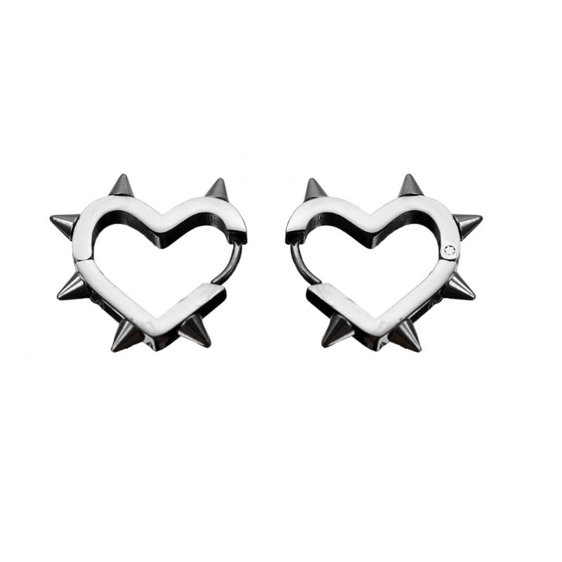 

Серьги-шипы Титановая сталь Панк Готические серьги для мужчин женщин Серьги-кольца Серьги-хагги Пирсинг Серьги Заклепка Конусные серьги 12mm in diameter