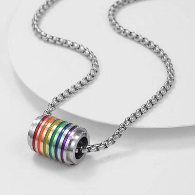 Rainbow náhrdelník Hip-hop Street Cool Spindle Svetr Řetízek Pánský náhrdelník Dámský náhrdelník