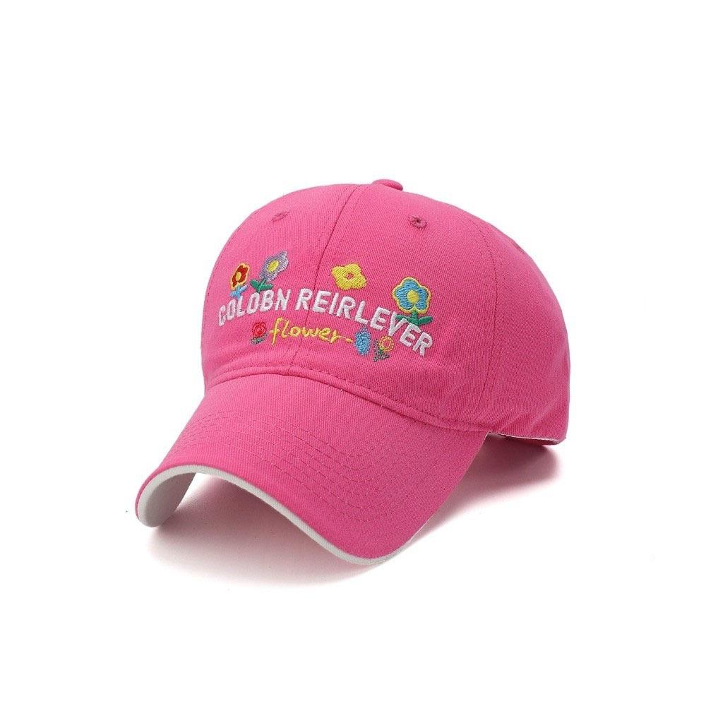 

Letters Embroidered Sun Hat Korean-Style Peaked Cap Fashion Flower Baseball Cap Summer красный
