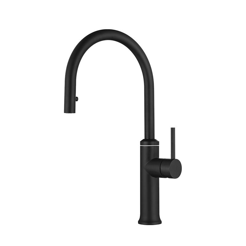 Gun Gray Pull Out Kitchen Sink Faucet 304 Stainless Steel 360 Degree Rotation Water Mixer Hot and Cold Water Kitchen Tap