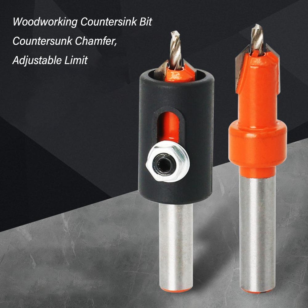 5pcs High Carbon Steel Countersink Drill Bit Set 8mm Shank Woodworking Drill Bit  For Woodworking