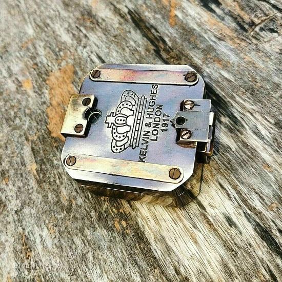 Starožitný mosazný BRUNTON KOMPAS Vintage Zeměměřický námořní kompas dárek