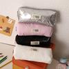 Cartoon Bowknot Pen Bag Students Stationery Pencil Case School Supplies Zipper Design Large Capacity Cosmetics Storage Bag