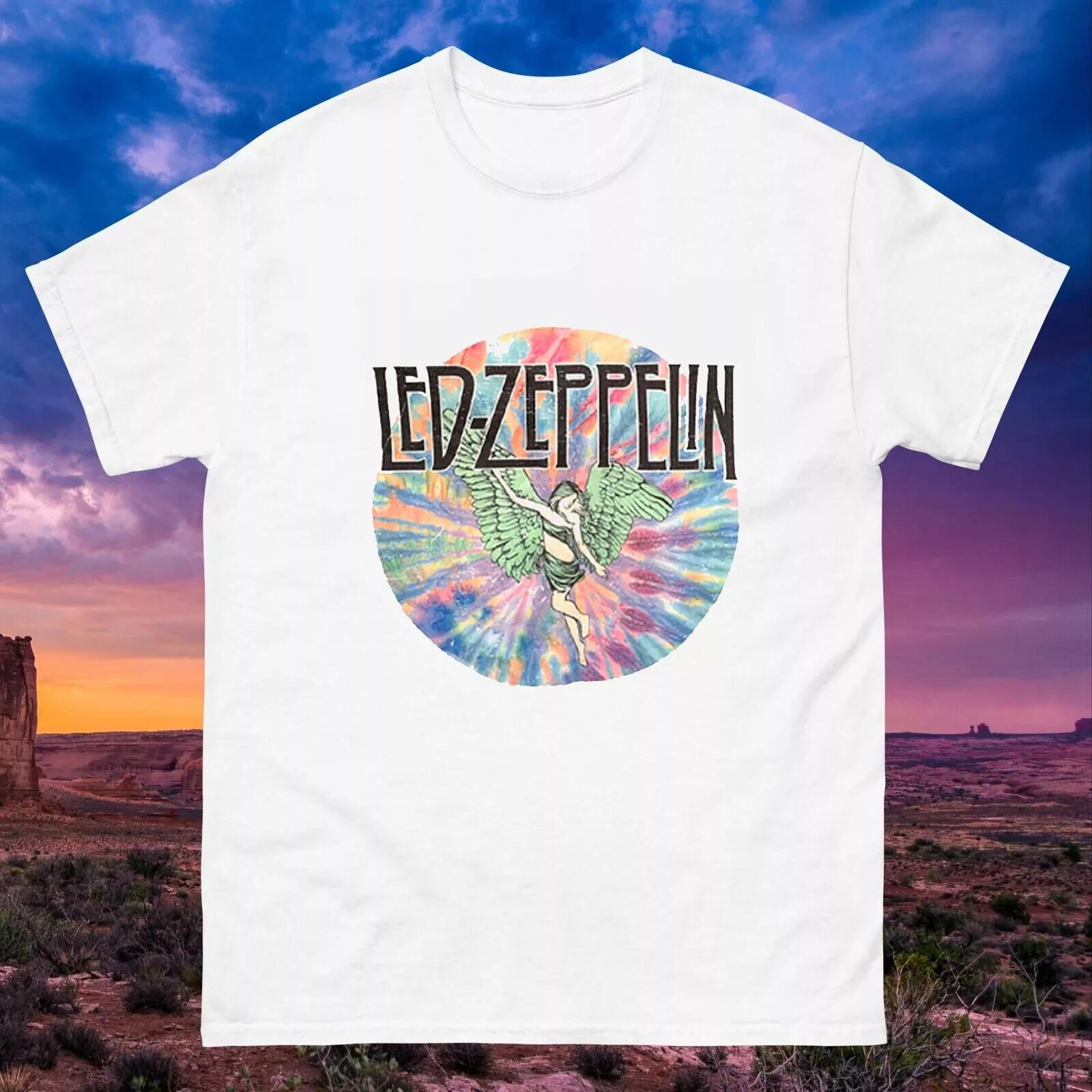 Led Zeppelin Unisex Vintage Rock Band Cotton T-Shirt Men Women S-4XL XXXXL