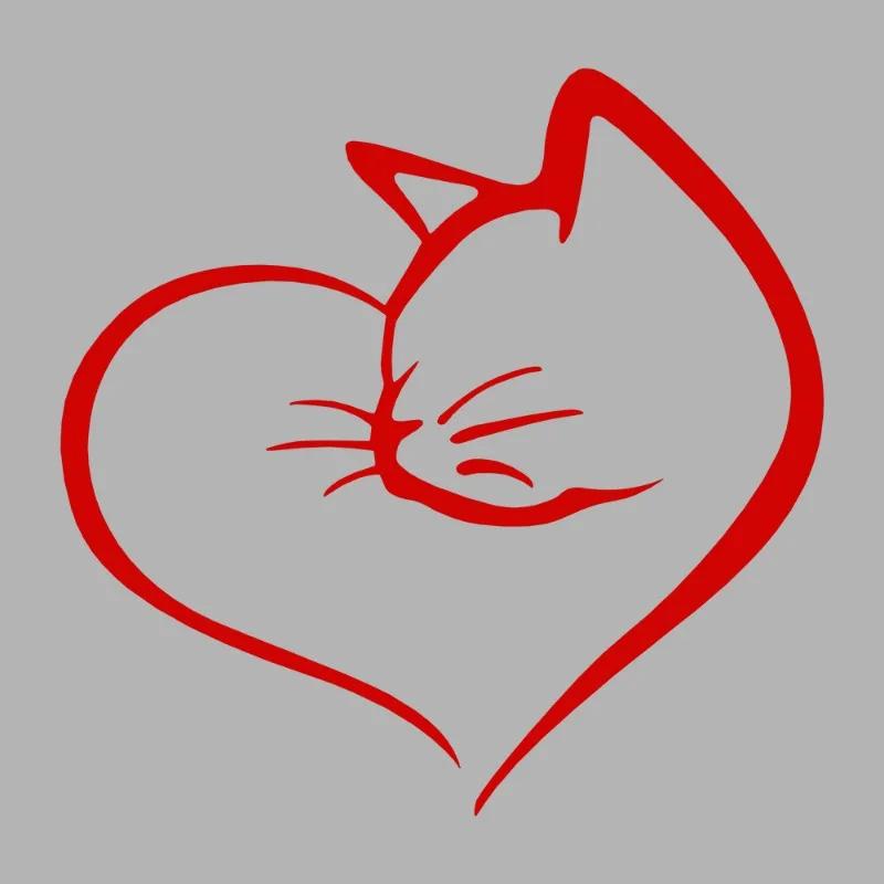 Auto-Katzen-Herz-Aufkleber, für Zuhause, Fenster, Glas, kreative Dekorationen, Aufkleber, Auto-Styling, wasserdicht, Tier-Aufkleber, Haustier-Aufkleber