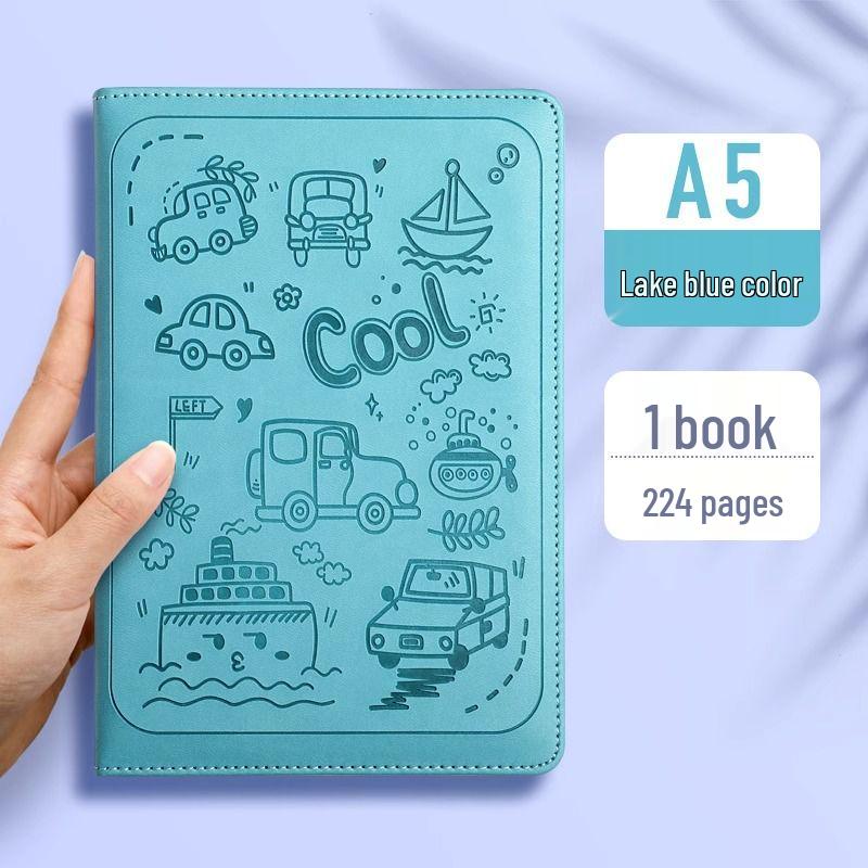 Large Cartoon Embossed Soft Cover Notebook - A5/A6 College Planner Diary