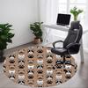 1pc French Bulldog Pattern Carpet for Office Non Slip, Round Carpet, Soft & Comfortable, Carpet for Office, Lightweight Round Floor Mat