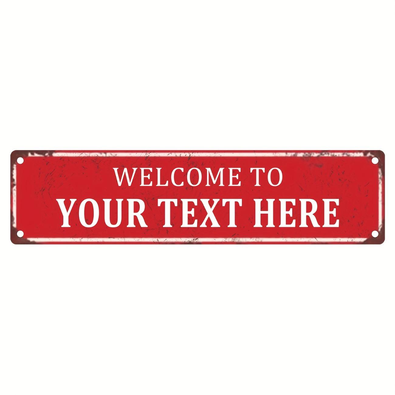 

Custom Retro Metal Sign Wall Decor 40x10cm червоний