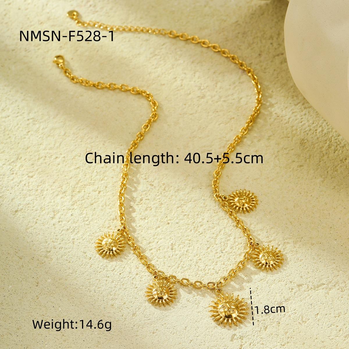 GEMCHIC Women s Sunflower Pendant Necklace Stainless Steel Fashion Layering Choker Chain Jewelry for Women